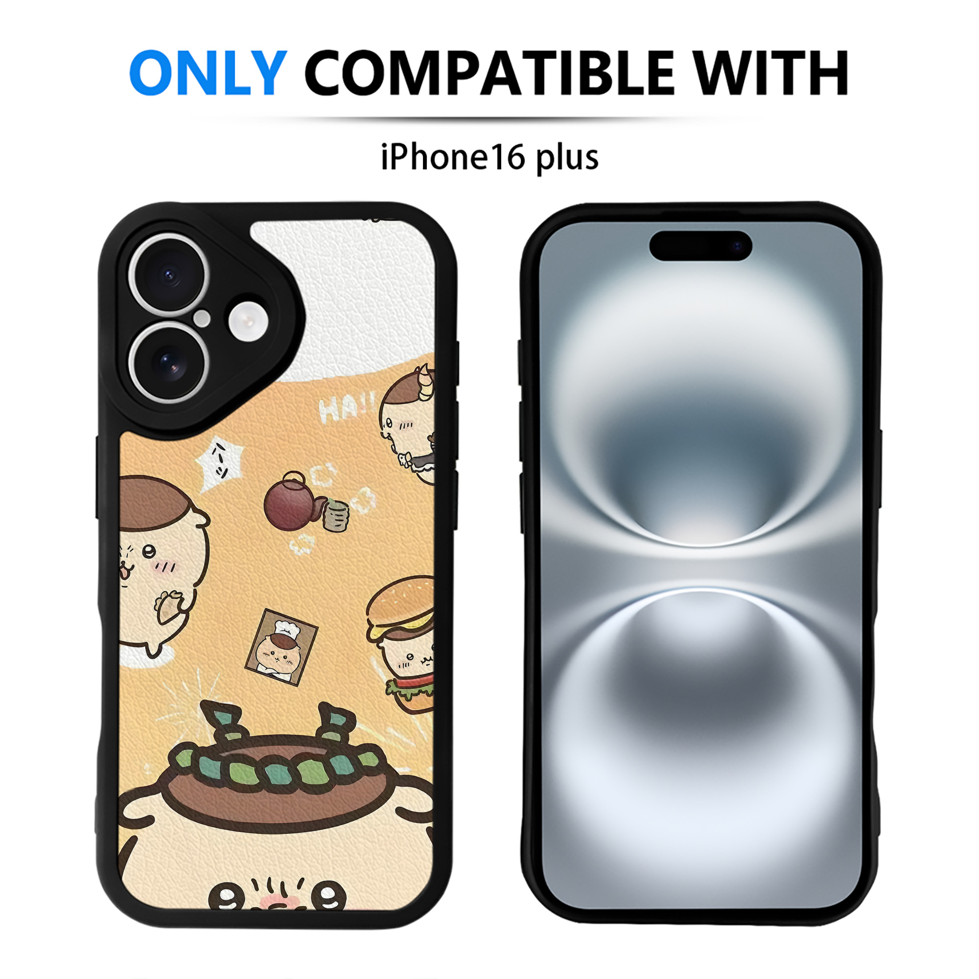（画像用） ちいかわ Chii-kawa 【iPhone 16シリーズ対応】シリコンスマホケース（レザー調） 材質：シリコン